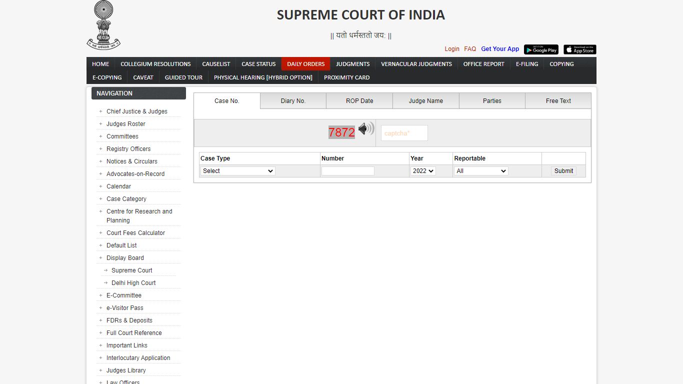 Daily Order | SUPREME COURT OF INDIA