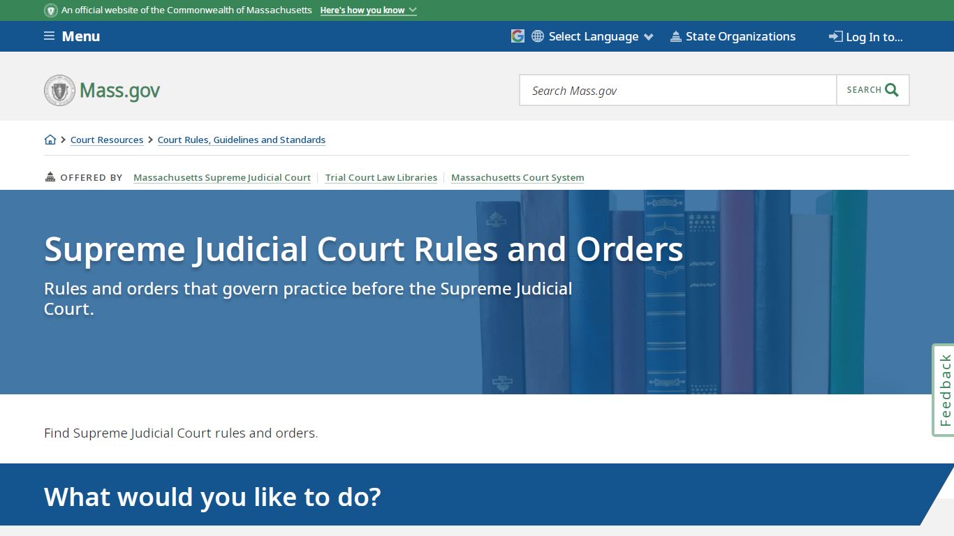 Supreme Judicial Court Rules and Orders | Mass.gov