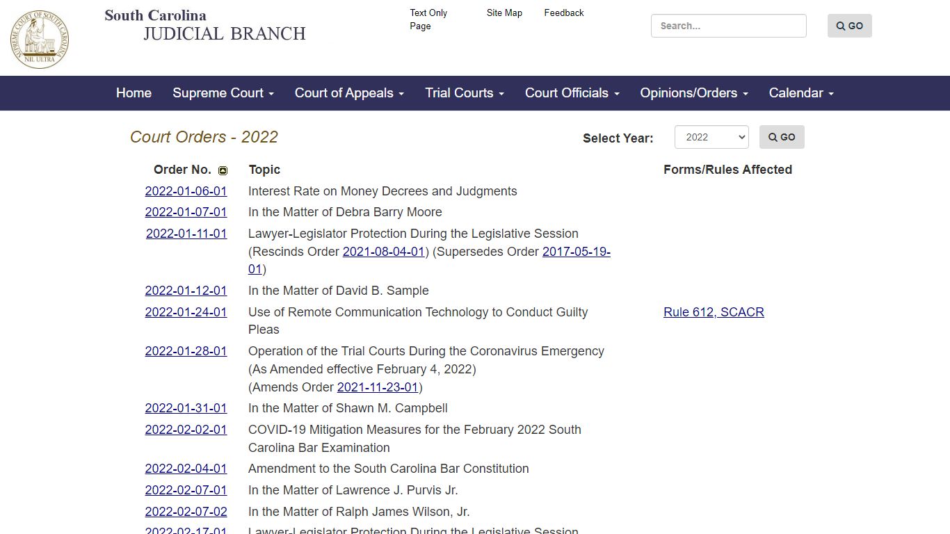 SC Judicial Branch